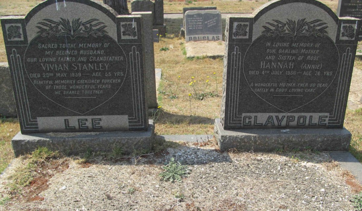 LEE Vivian Stanley -1959 :: CLAYPOLE Hannah -1958