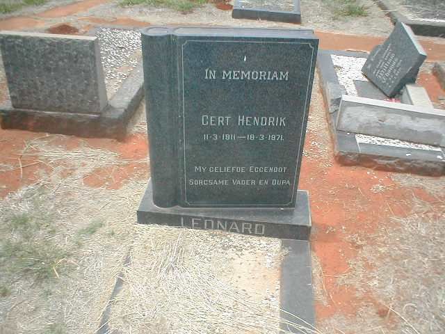 LEONARD Gert Hendrik 1911-1971