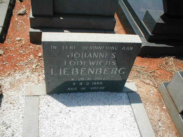 LIEBENBERG Johannes Lodewicus 1907-1985