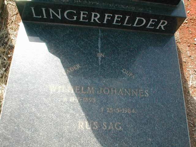 LINGERFELDER Wilhelm Johannes 1893-1984