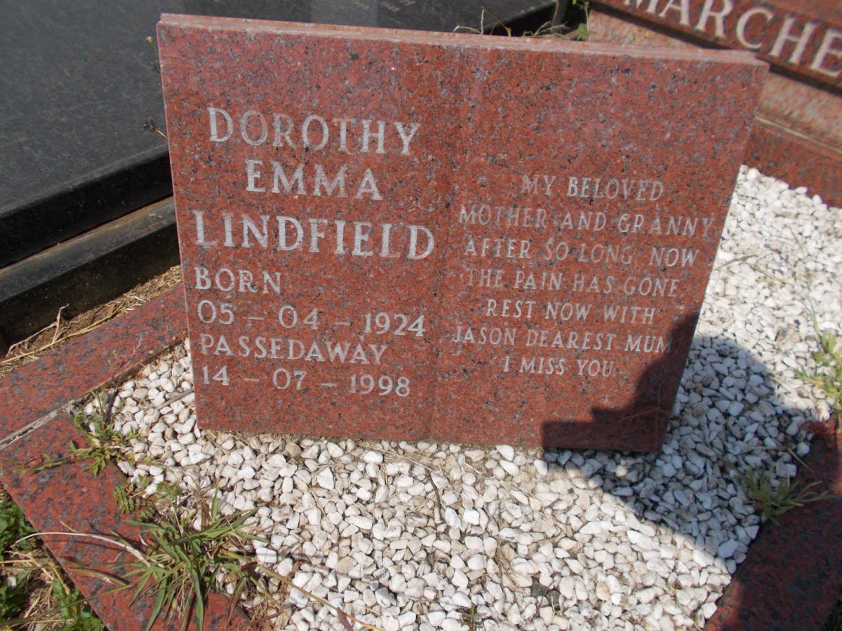 LINDFIELD Dorothy Emma 1924-1998
