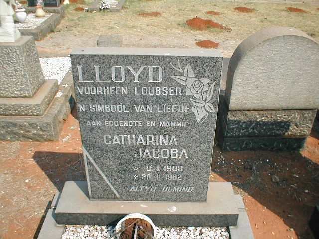 LLOYD Catharina Jacoba voorheen LOUBSER 1908-1982