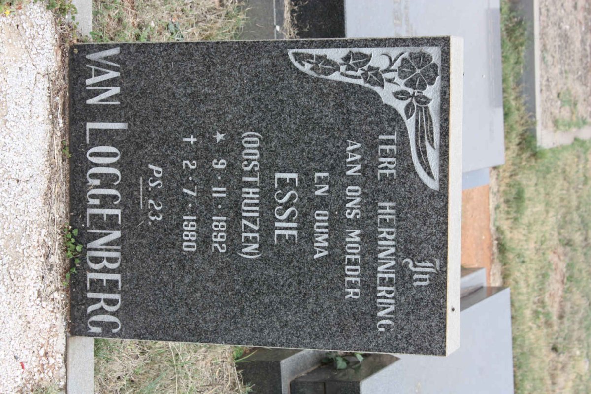 LOGGENBERG Essie, van nee OOSTHUIZEN 1892-1980