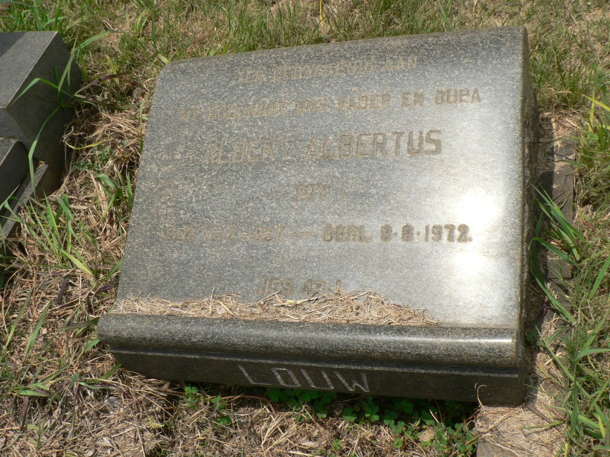 LOUW Albert Albertus 1937-1972