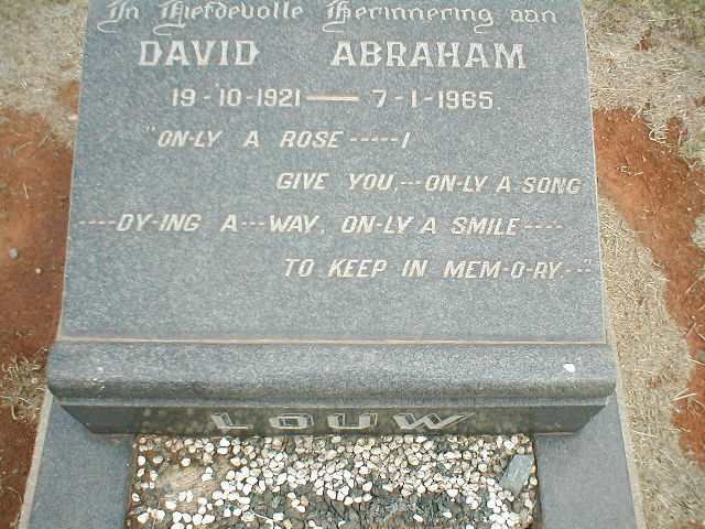 LOUW David Abraham 1921-1965
