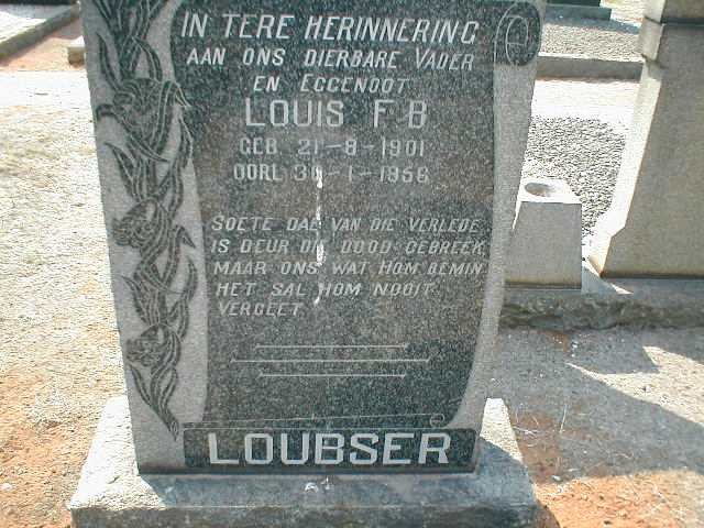 LOUBSER Louis F.B. 1901-1956