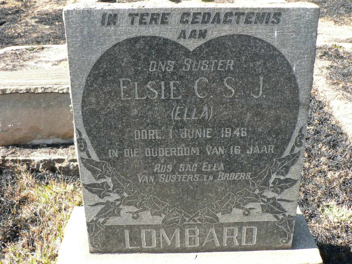 LOMBARD Elsie C.S.J. -1946