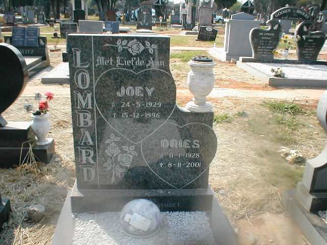 LOMBARD Dries 1928-2001 &amp; Joey 1929-1996