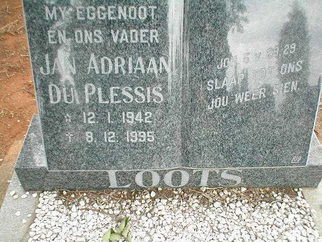 LOOTS Jan Adriaan du Plessis 1942-1995