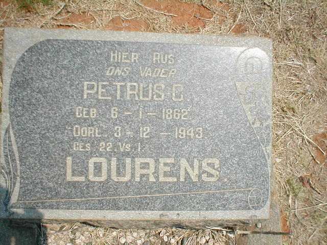 LOURENS Petrus C. 1862-1943