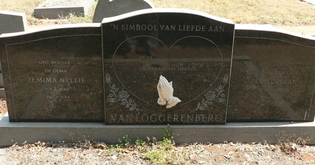 LOGGERENBERG Jan Adriaan, van 1920-1982 &amp; Jemima Nellie 1920-1984