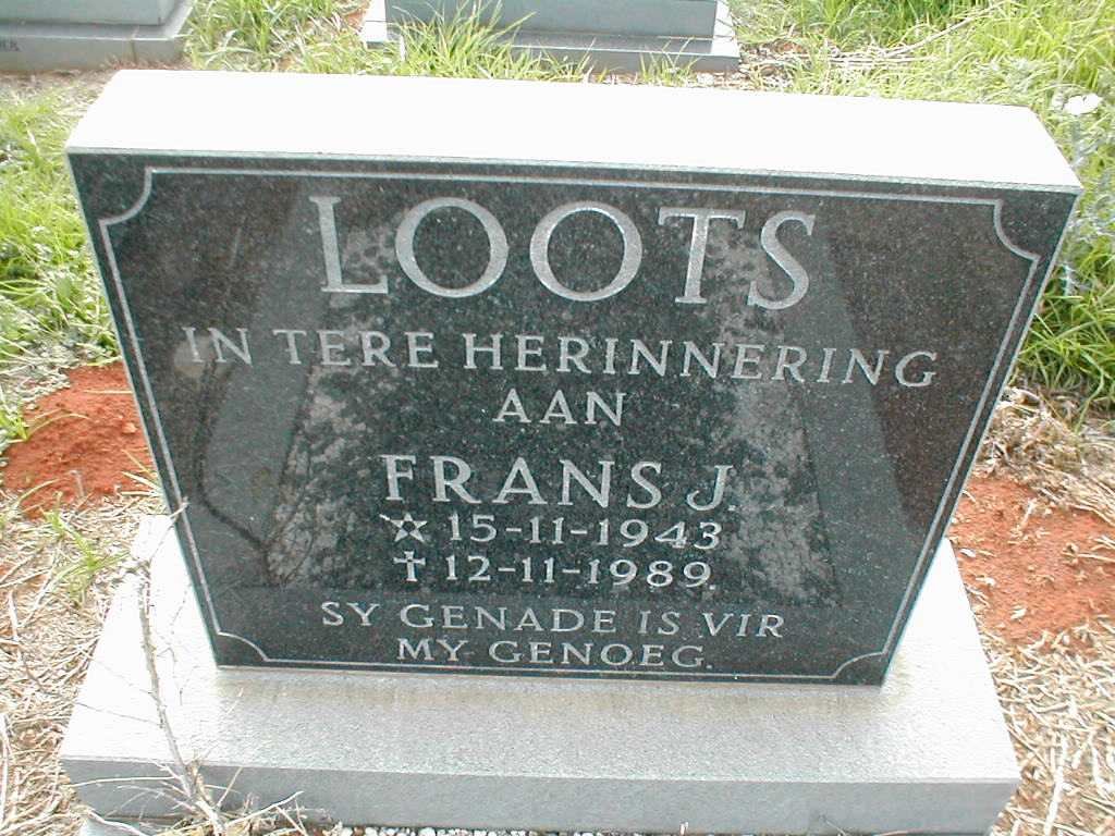 LOOTS Frans J. 1943-1989