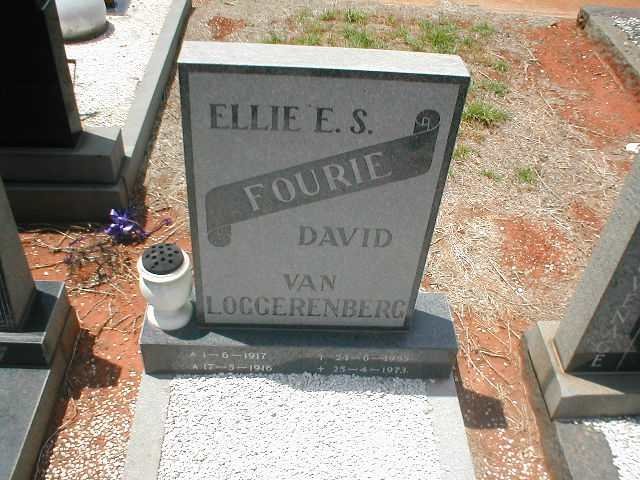 LOGGERENBERG David, van 1916-1973 &amp; Ellie E.S. FOURIE 1917-1995