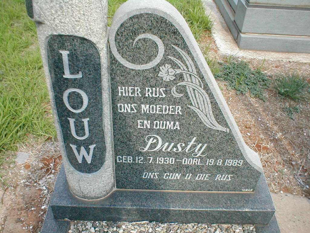 LOUW Dusty 1930-1989