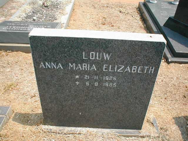 LOUW Anna Maria Elizabeth 1925-1985