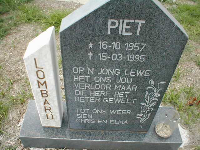 LOMBARD Piet 1957-1995