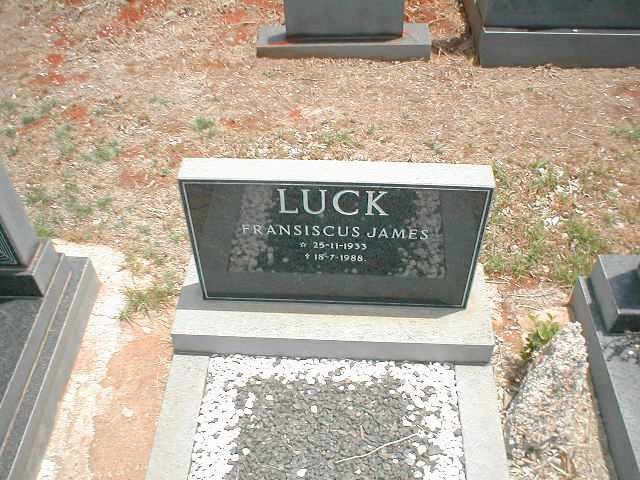 LUCK Fransiscus James 1933-1988