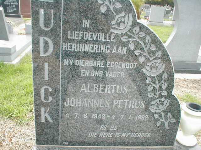 LUDICK Albertus Johannes Petrus 1948-1992