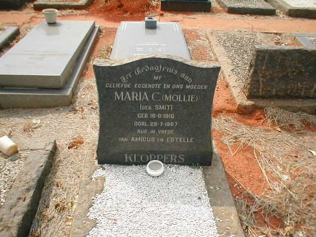 KLOPPERS Maria C. nee SMIT 1910-1967