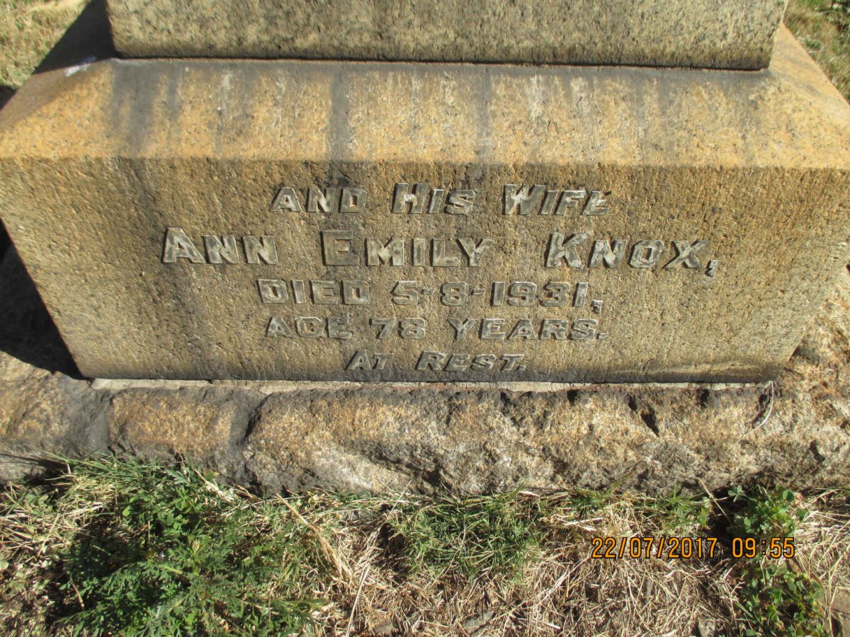 KNOX Matthew Millar -1922 &amp; Ann Emily -1931