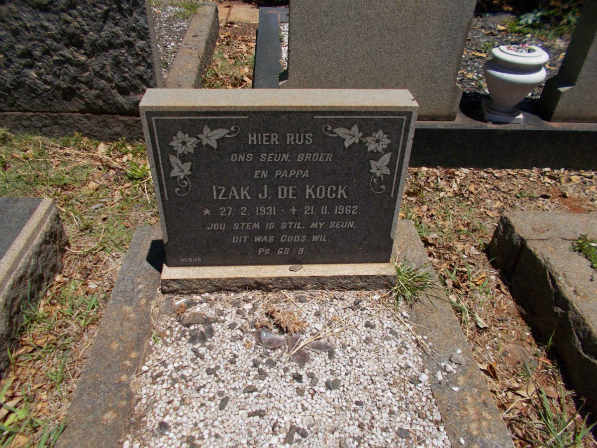 KOCK Izak J., de 1931-1962