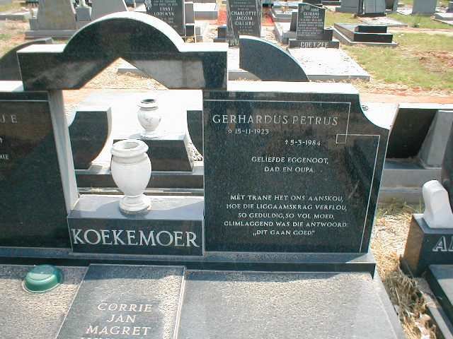 KOEKEMOER Gerhardus Petrus 1923-1984