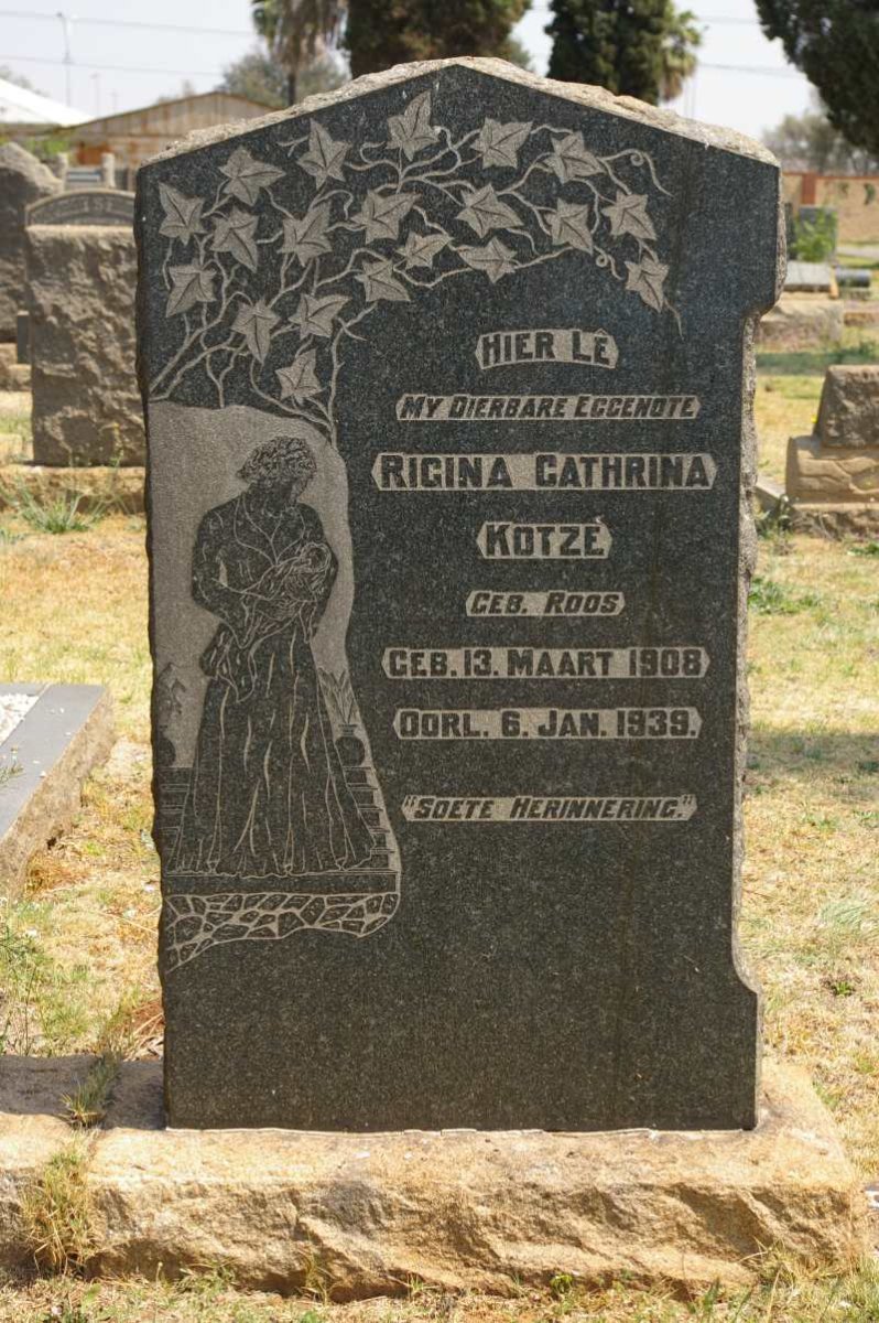 KOTZÉ Rigina Cathrina nee ROOS 1908-1939