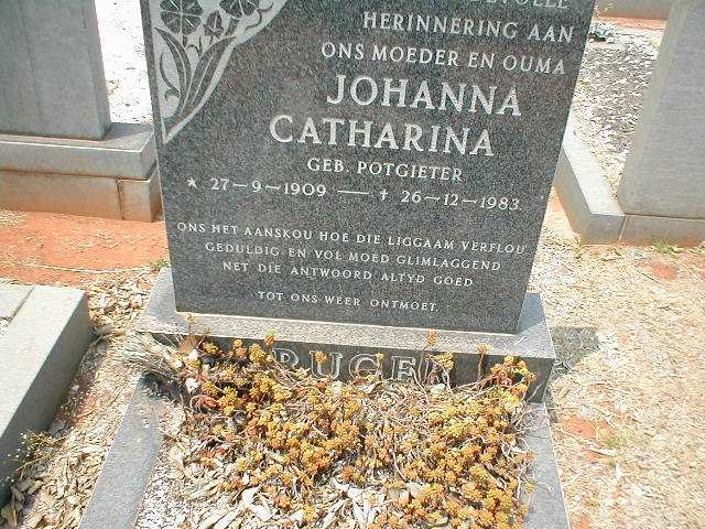 KRUGER Johanna Catharina nee POTGIETER 1909-1983