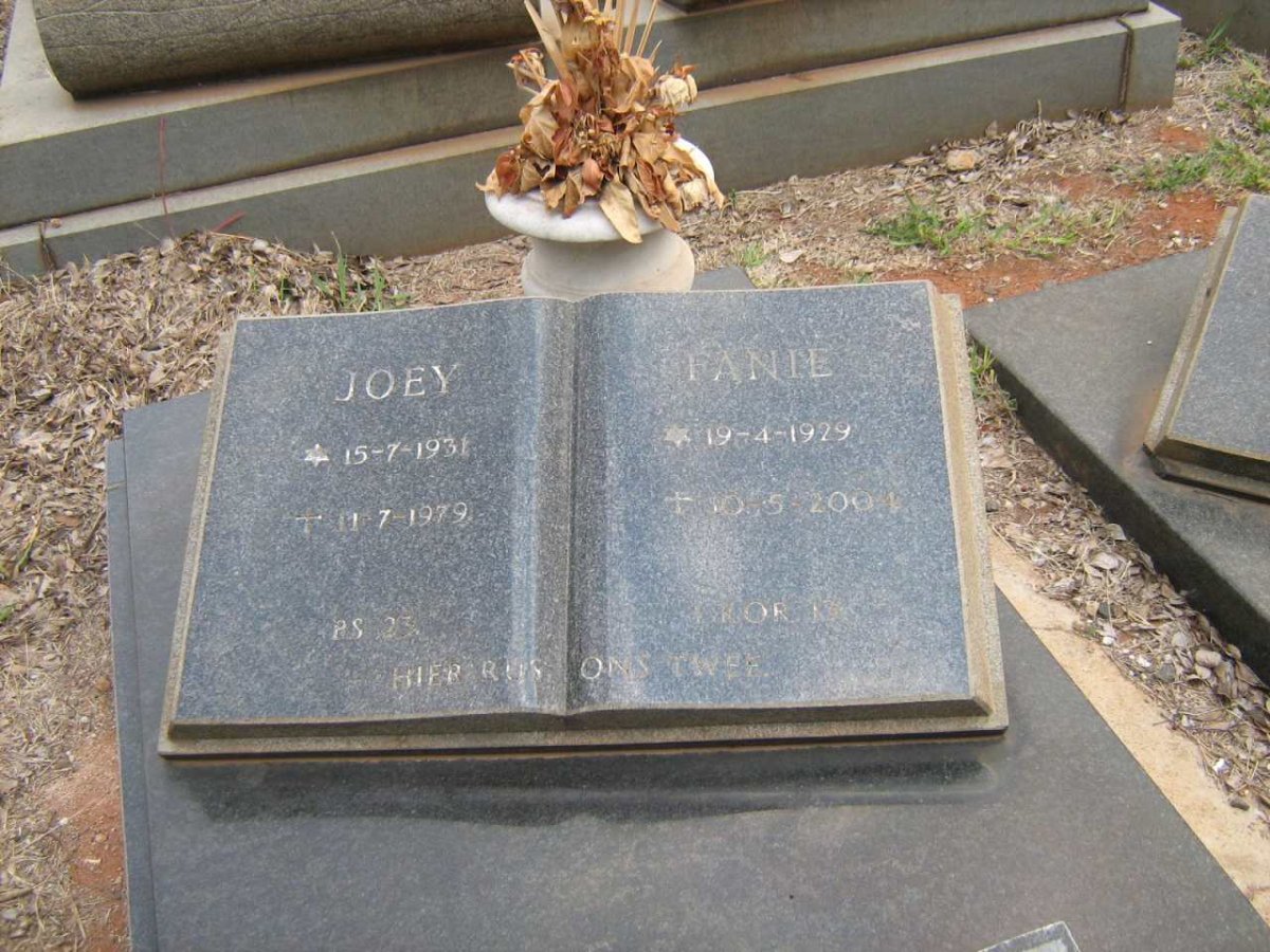 KRUGER Fanie 1929-2004 &amp; Joey 1931-1979