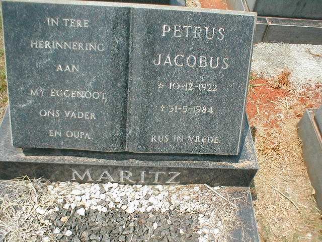MARITZ Petrus Jacobus 1922-1984