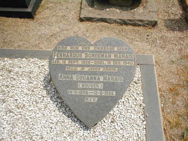 MARAIS Anna Susanna nee BOUWER 1896-1988 :: MARAIS Gerhardus Schoeman 1926-1940
