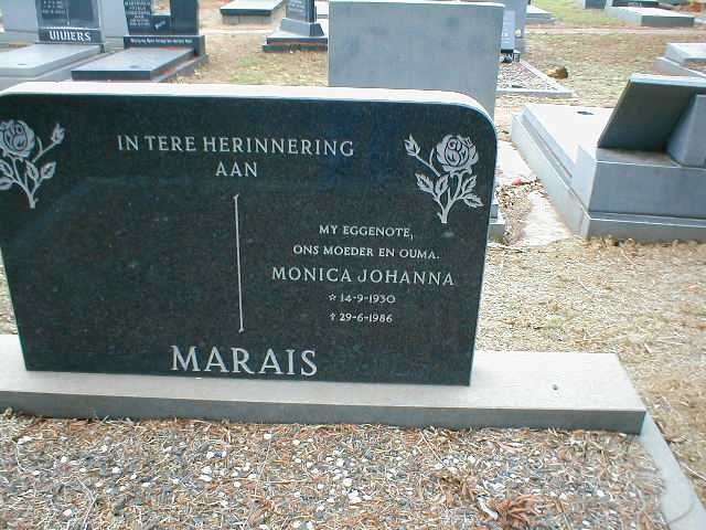 MARAIS Monica Johanna 1930-1986