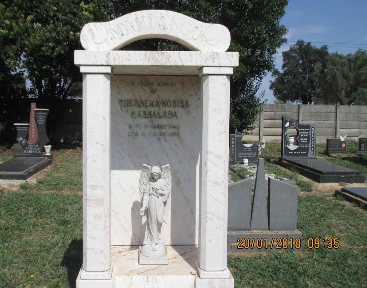 MAHLANGU Thembeka Nosisa Mashalaba 1940-1998