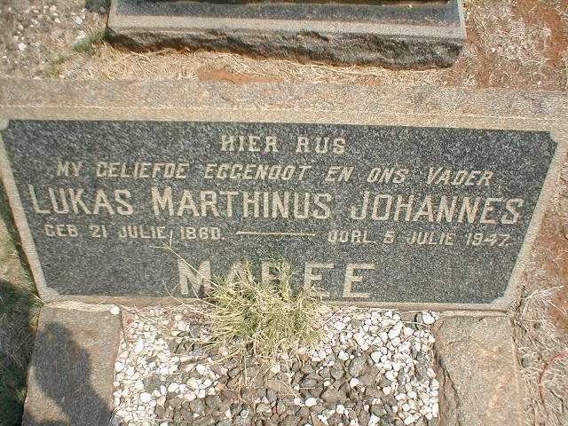 MAREE Lukas Marthinus Johannes 1860-1947