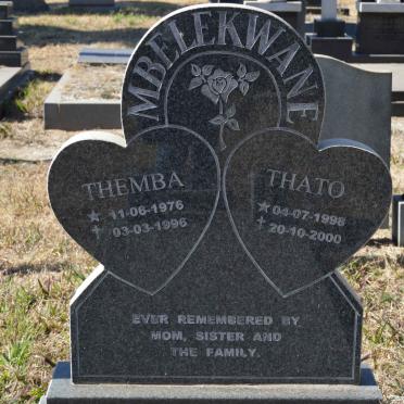 MBELEKWANE Themba 1976-1996 :: MBELEKWANE Thato 1998-2000