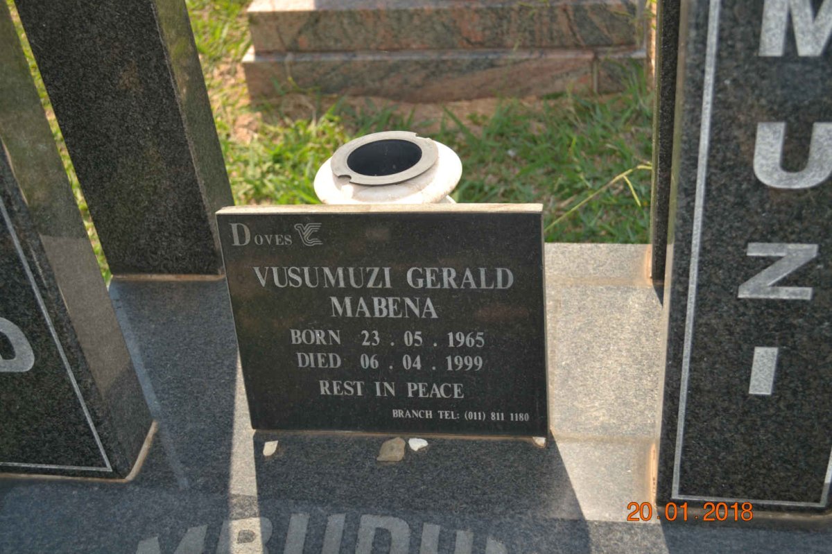 MBUDUMA Vusumuzi Gerald Mabena 1965-1999