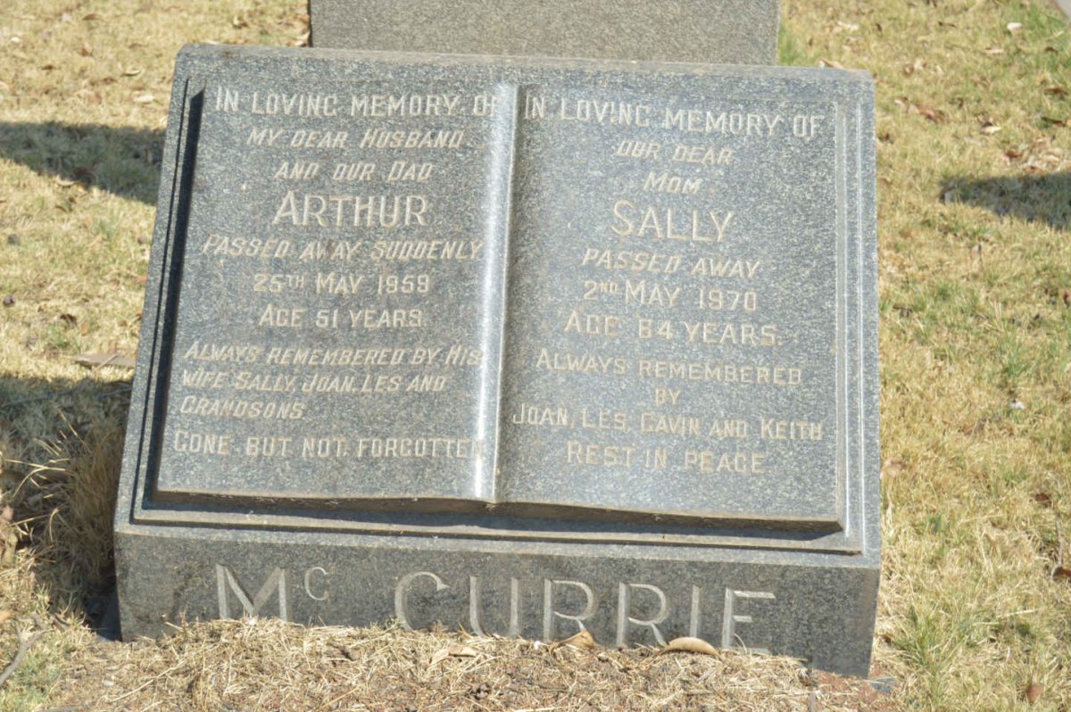 McCURRIE Arthur -1959 &amp; Sally -1970 :: McCURRIE John 1909-1967 &amp; Mona 1913-1985
