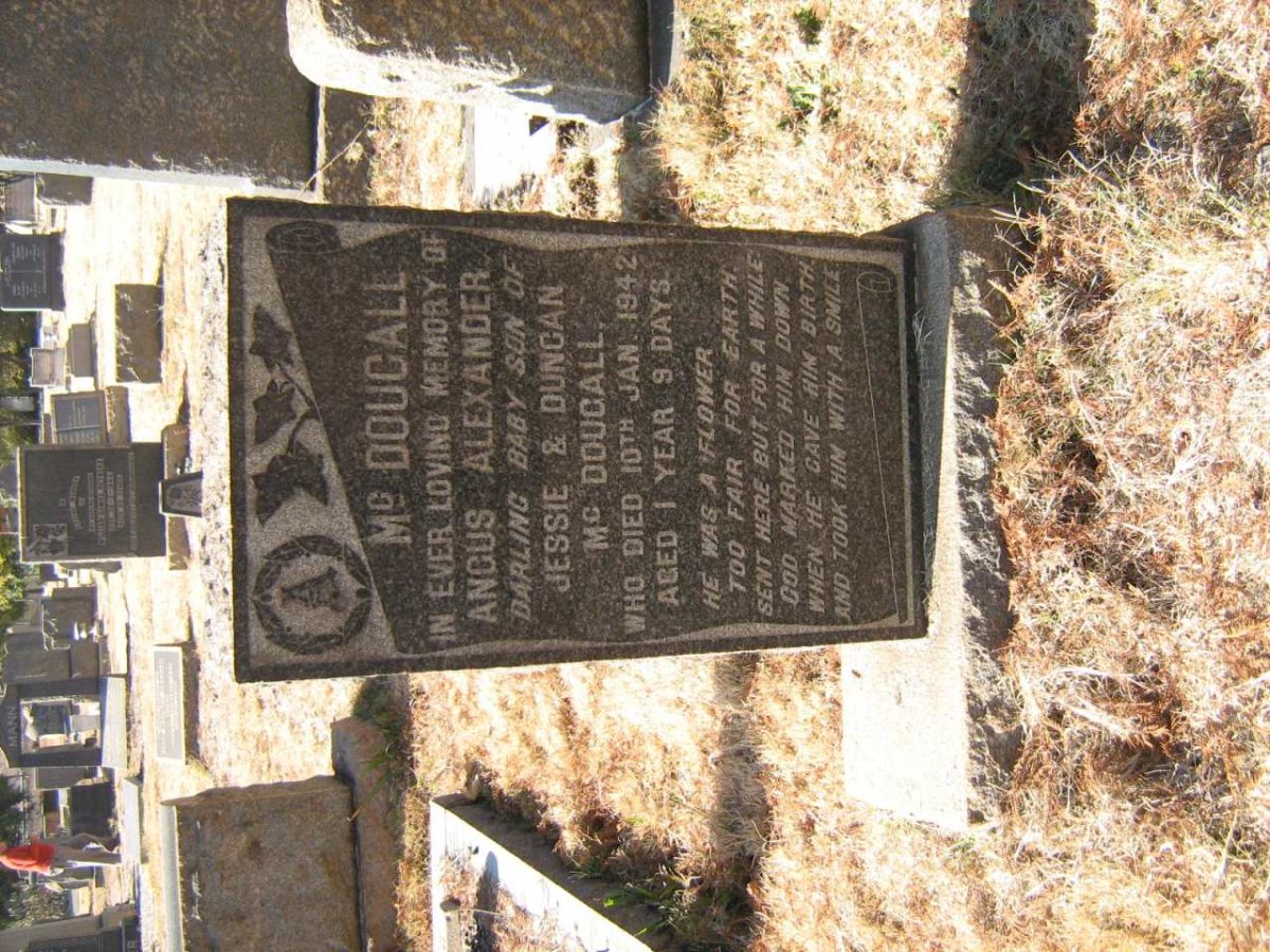 McDOUGALL Duncan 1901-1960 :: McDOUGALL Angus Alexander -1942