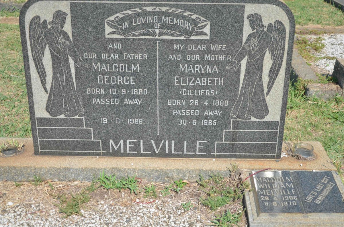 MELVILLE Malcolm George 1880-1966 &amp; Maryna Elizabeth CILLIERS 1880-1965 :: MELVILLE Malcolm William 1906-1970