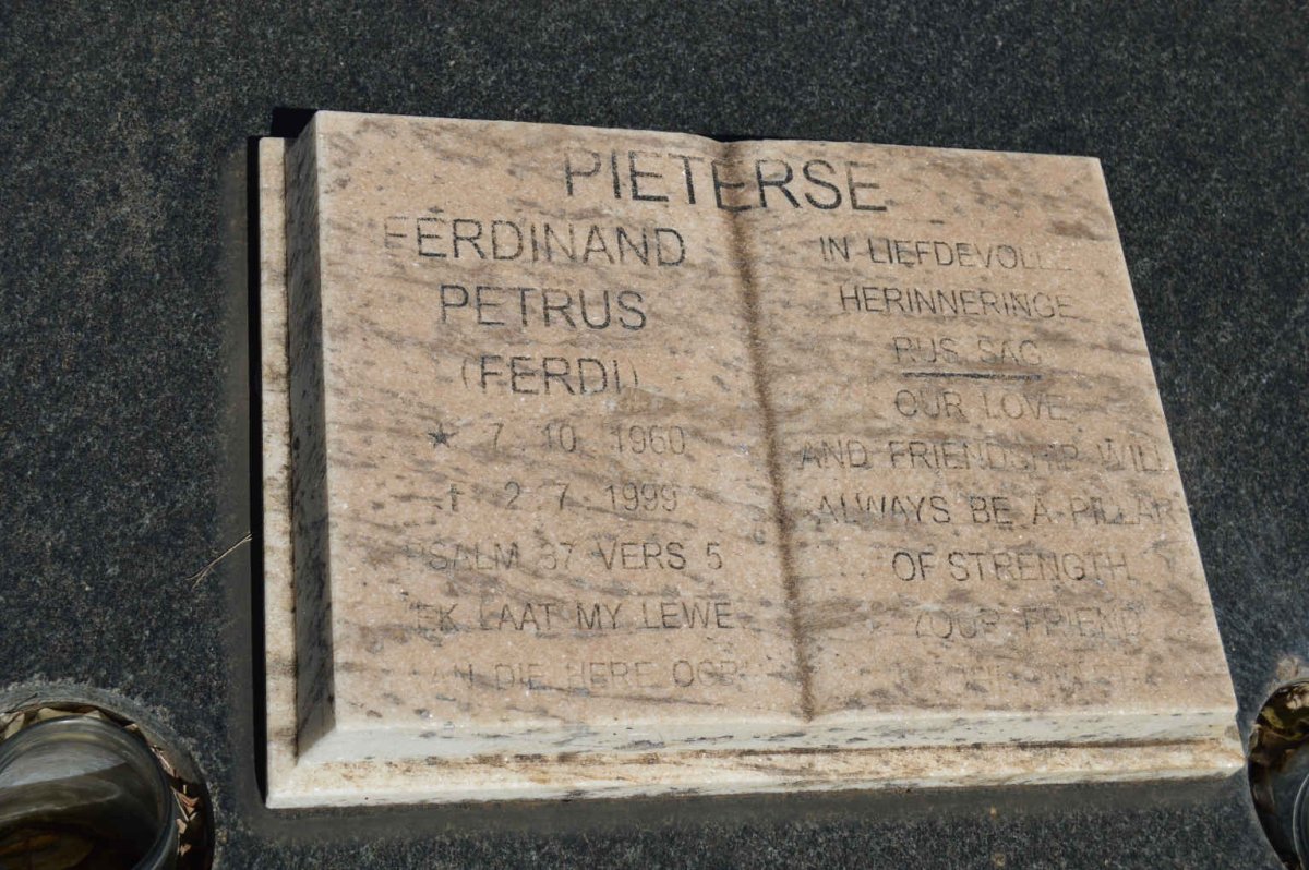 PIETERSE Ferdinand Petrus 1960-1999
