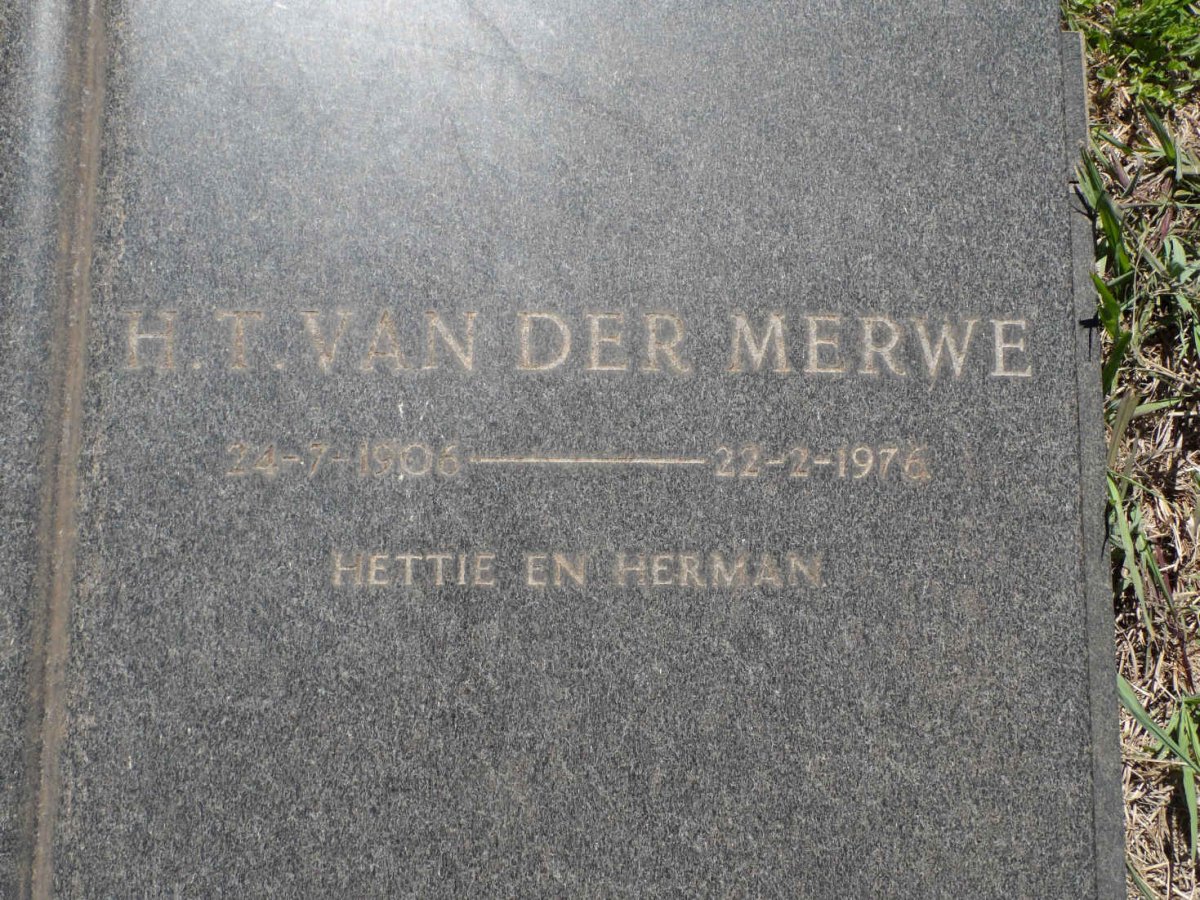 MERWE H.T., van der 1906-1976