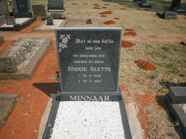 MINNAAR Dirkie Aletta 1944-2001