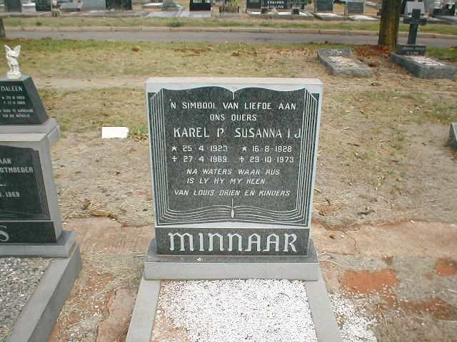MINNAAR Karel P. 1923-1969 &amp; Susanna I. J. 1928-1973