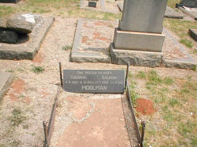 MOOLMAN Susarah 1862-1946 :: MOOLMAN Salmon 1904-1961