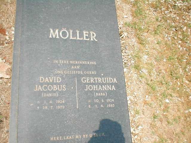MÖLLER David Jacobus 1924-1979 &amp; Gertruida Johanna 1924-1985