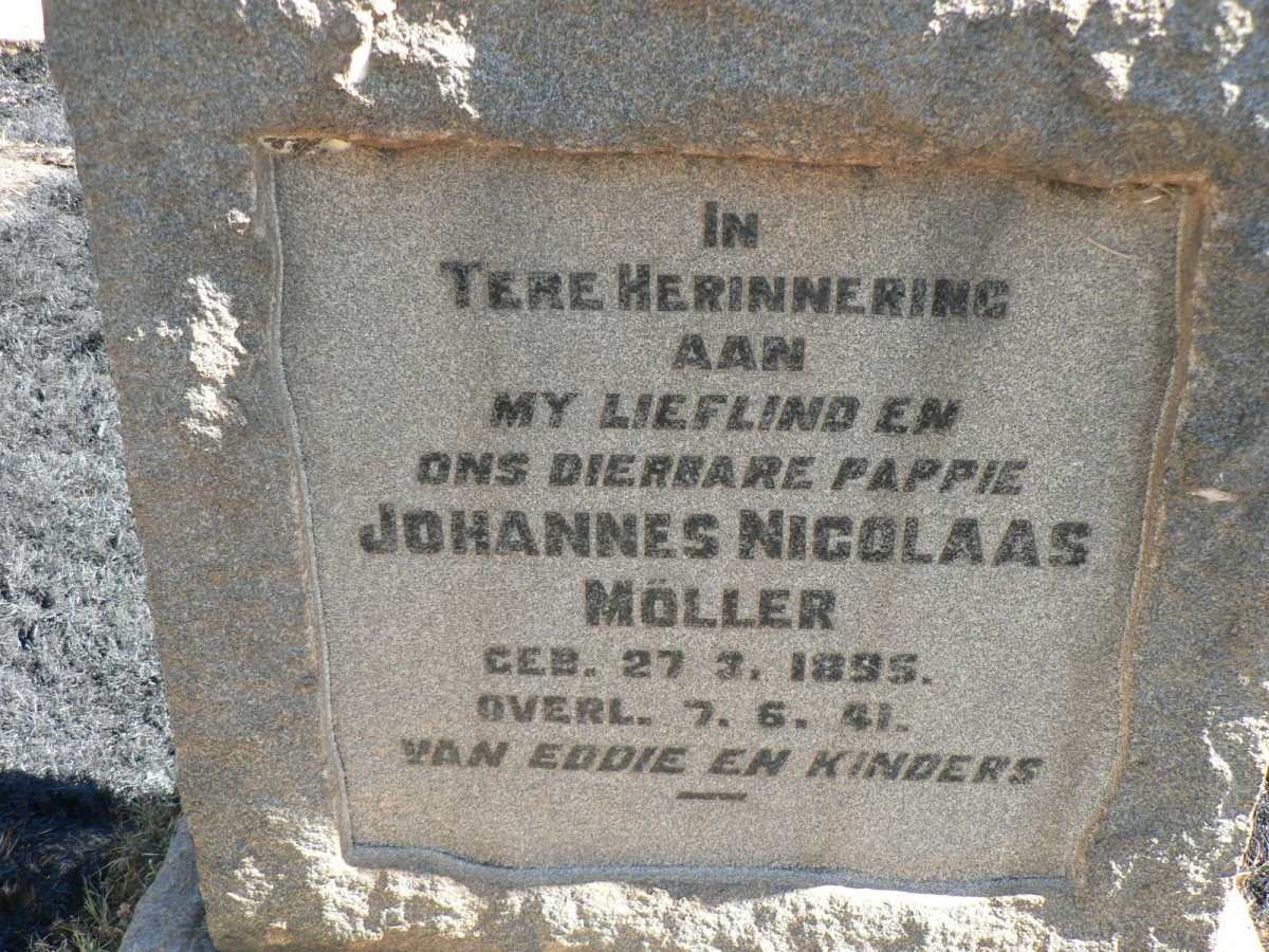 MÖLLER Johannes Nicolaas 1895-1941 &amp; Aletta J.P. 1897-1961