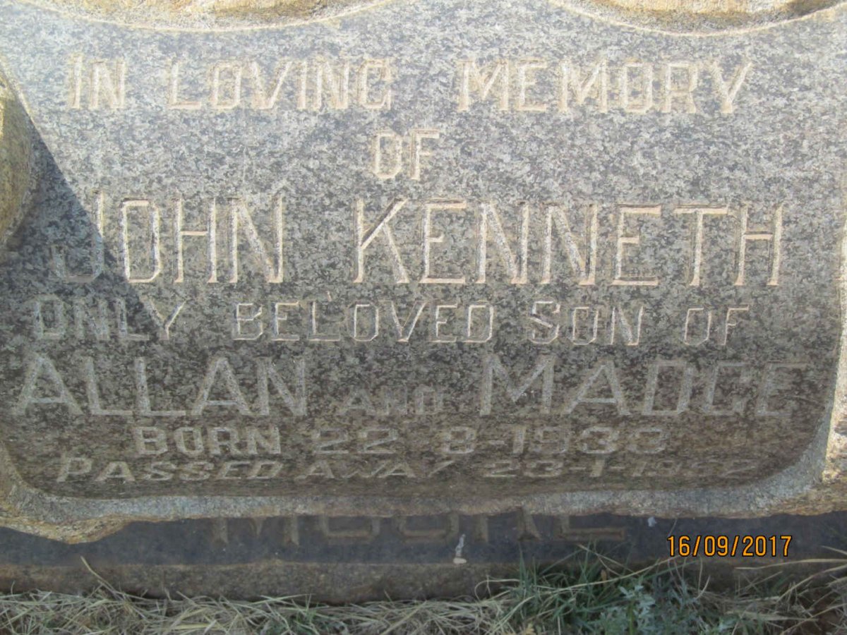 MOORE John Kenneth 1933-1952