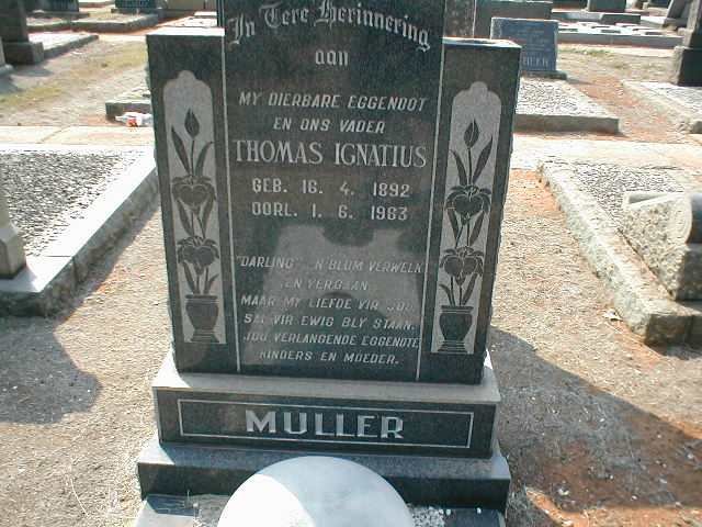 MULLER Thomas Ignatius 1892-1963