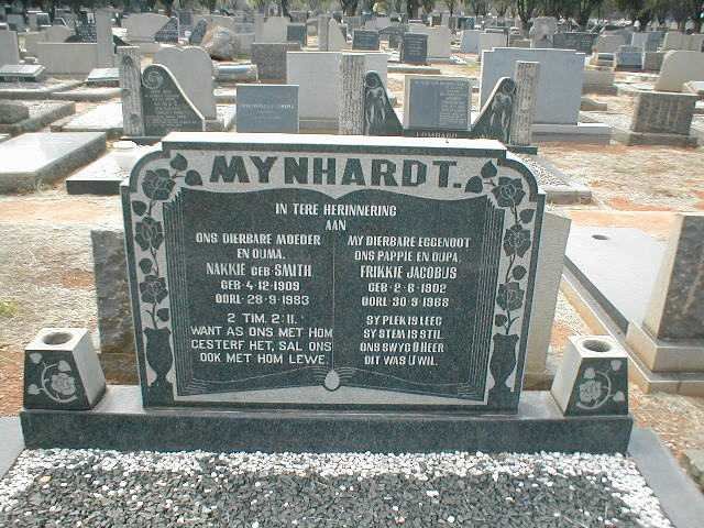 MYNHARDT Frikkie Jacobus 1902-1968 &amp; Nakkie SMITH 1909-1983