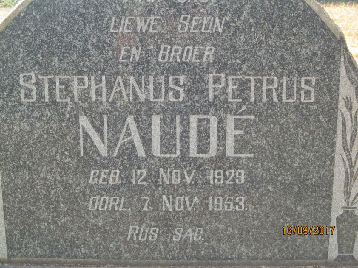 NAUDE Stephanus Petrus 1929-1953